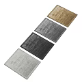 Rectangular carpet Modern flannel carpet 3d model