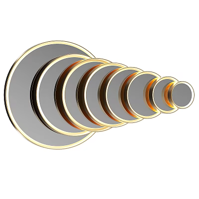 Modern Mirror Simple Round Decorative Mirror 3d model