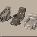 Three Different Leather Massage Chairs With Reclining Features And Ergonomic Design