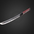 Samurai sword Deadpool sword machete bayonet 3d model