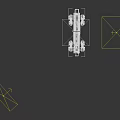 Mechanical Dog Robot 3D Model Featuring Black Body Tracks Gears And Blue Circular Parts