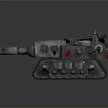 Heavy Battle Tank With Dual Cannons Metallic Armor Red Insignia And Reinforced Tracks