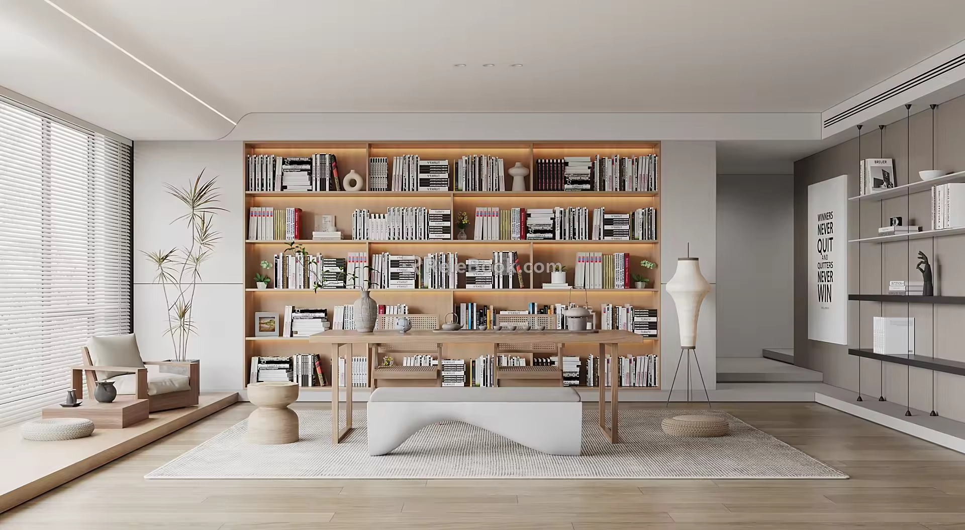 Modern study 3d model