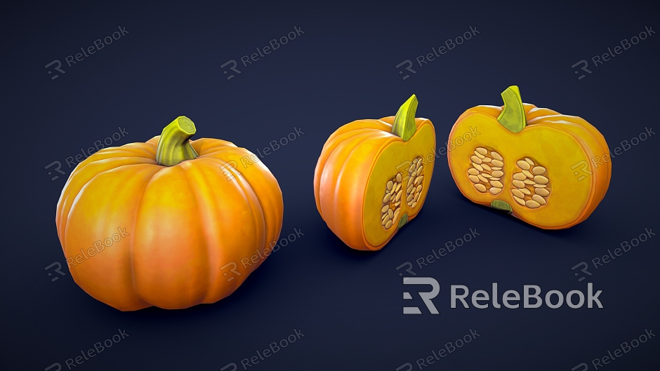 stylized pumpkin pumpkin cartoon pumpkin cartoon vegetables stylized vegetables old pumpkin model