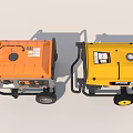 Industrial Portable Generators with Orange Yellow Body and CAT RYOBI Logos