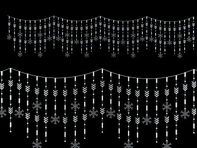 Modern decorative light snowflake 3d model