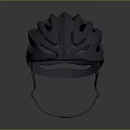 Dark Purple Sports Helmet With Multiple Vents And Adjustable Chin Straps