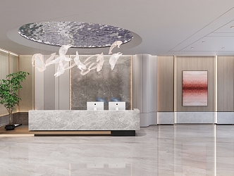 Modern reception hall 3d model