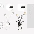 Modern Minimalist Wall Lamps With Geometric Shapes And Floral Design For Interior Decor