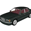 Dark Green Bentley Luxury Sedan With Classic Design And Silver Alloy Wheels