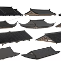 Ancient Architecture Traditional Roof Designs With Various Classic Tile Styles And Structures