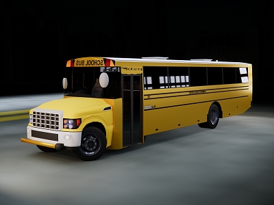 Modern School Bus 3d model