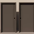 Modern Dark Gray Swing Doors With Sleek Design And Double Door Frames