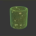 Wood And Stone Decorative Candle Holder With Brown Textured Surface And Colorful Speckles