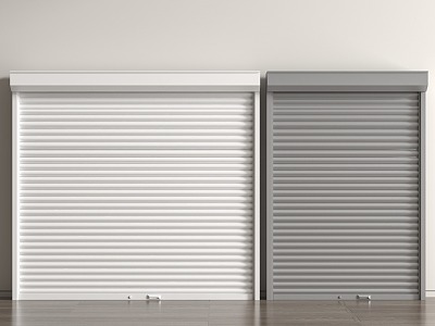 Rolling shutter door, rolling gate, garage door, shop door 3d model