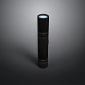 Black Tactical Flashlight With Bright LED Light And Durable Metal Body