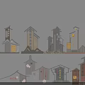 Traditional Chinese Village Scenic Wall Design With Cultural Signage And Architectural Elements