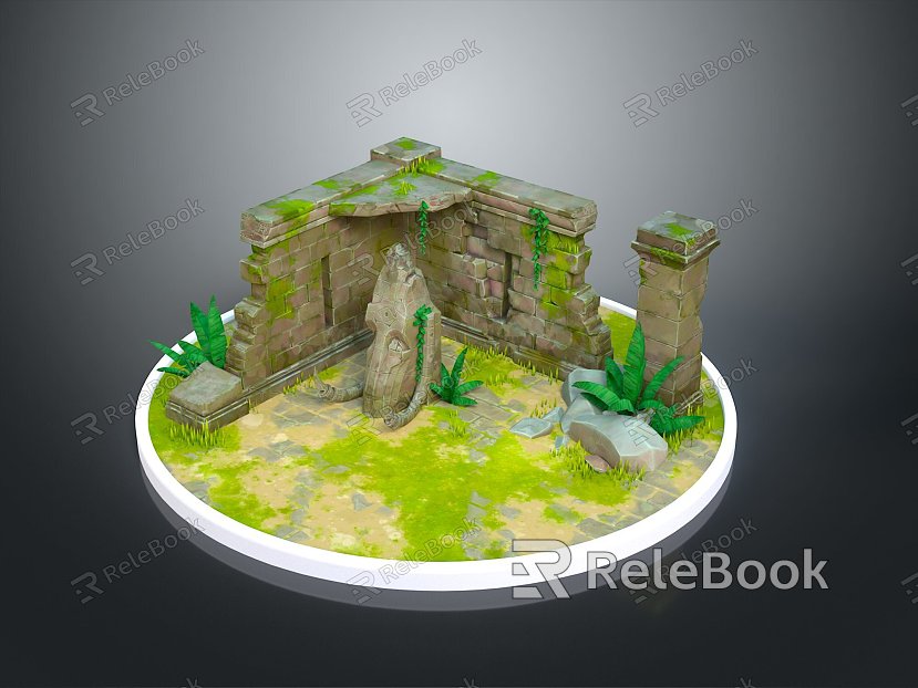 Monuments Sites Sites Sites Ruins Castle Fortress Ancient Castle Ancient Ruins Realistic model