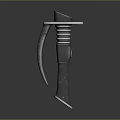 Metal Mechanical Component With Curved Hook Spring And Shiny Surface Industrial Design