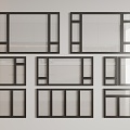 Modern windows 3d model