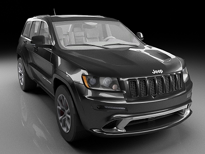 Jeep Grand Cherokee SRT8 car off-road vehicle luxury car 3d model