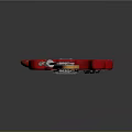 Red Electric Bass Guitar With Classic Body Design And Chrome Tuning Pegs