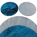 Light And Dark Gray Round Rugs Fluffy Soft Shaggy For Home Decor Living Room