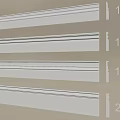 White Decorative Molding Lines With Various Sizes 150 160 180 200
