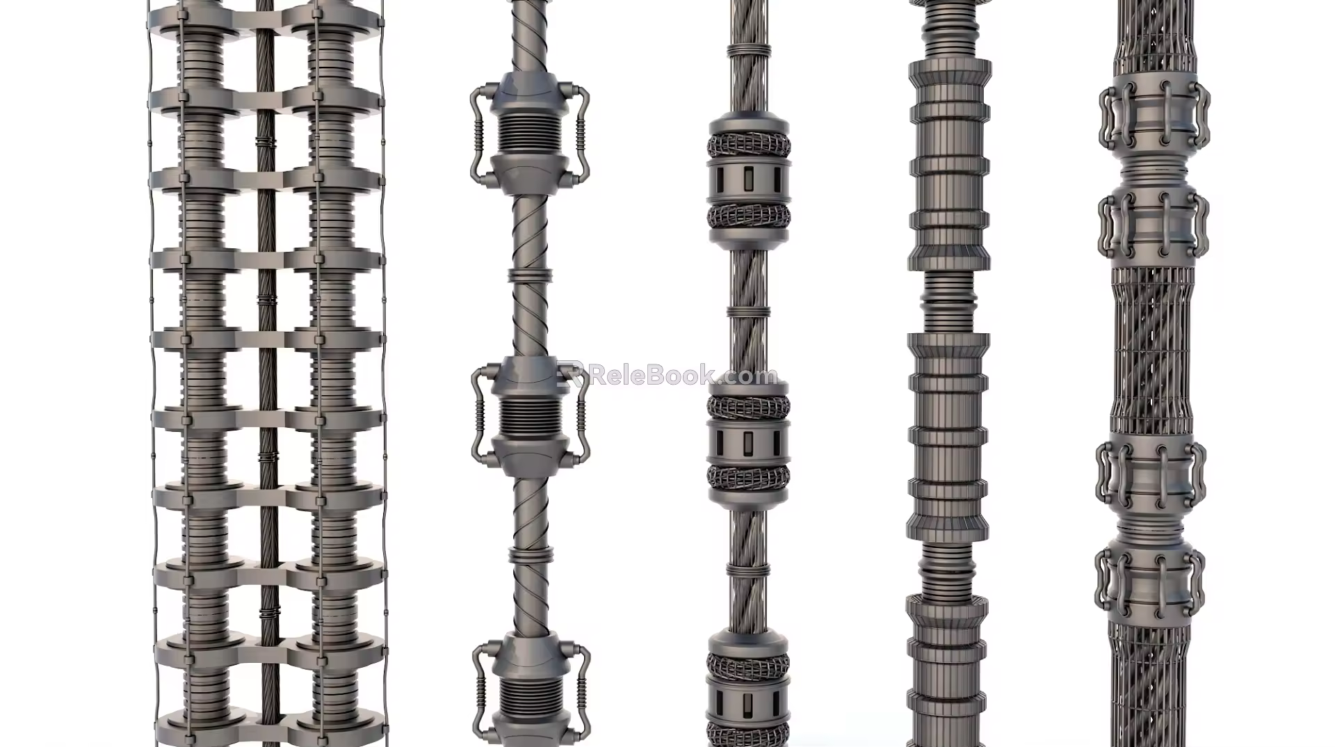 Sci-fi Pipe Hose Cable 3d model