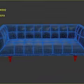 Elegant Modern Black Leather Sofa With Tufted Design And Wooden Legs