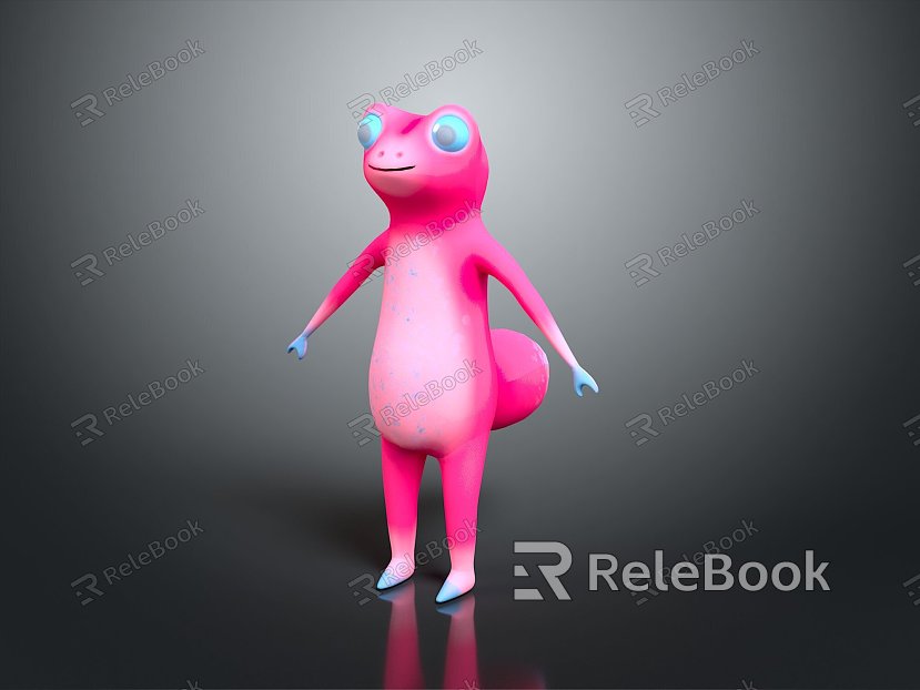 Lizard Anime Lizard Chameleon Cartoon Lizard Reptile Cold Blooded Animal Reptile Reptile Class model