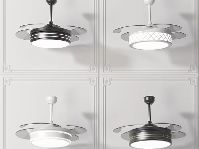Modern ceiling fan light invisible fan light 3d model