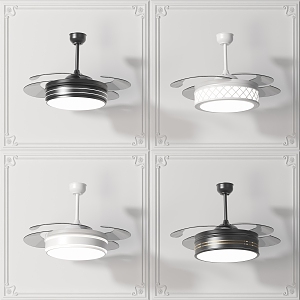 Modern ceiling fan light invisible fan light 3d model