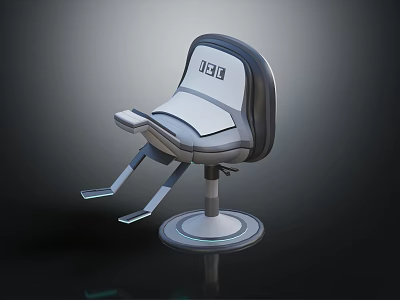 Ergonomic Modern V318 Labeled Seat Featuring Metal Frame Armrests Round Base And Footrests 3d model