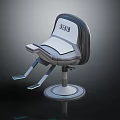 Ergonomic Modern V318 Labeled Seat Featuring Metal Frame Armrests Round Base And Footrests