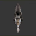 Futuristic Electric Vehicle Design With Large Wheels Blue Accents And Mechanical Structure