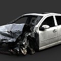 Destroyed car 3d model