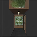 Modern Public Office Space Interior Design With Wooden Bookshelves Desks And Chairs