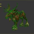 3D Moose Character Model With Red Harness Saddle And Realistic Fur Details Stance