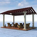European-style gallery 3d model