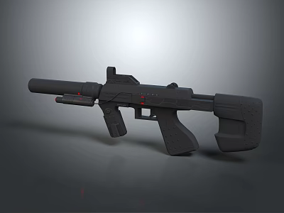 rifle semi-automatic rifle combat rifle battle rifle carbine war rifle attack rifle 3d model