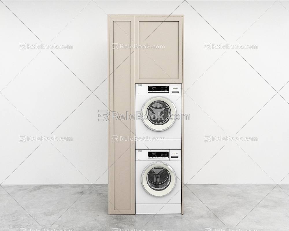 Drum washing machine 3d model