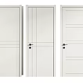 White Swing Doors With Various Modern Patterns And Designs For Interior 3d model