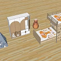 Kids Room Bunk Bed Setup With Wardrobe Storage Cabinets Bookshelf And Stuffed Toy