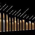 Various Caliber Weapon Bullets in Different Sizes and Ammunition Specifications