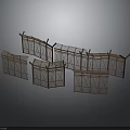 Woven Rattan Fence Panels In Various Shapes For Garden Partition