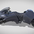 Futuristic Black Motorcycle With Sleek Design Large Tires And Illuminated Accents