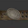 Rustic Wooden Shelves Displaying Plates Bottles And Glass Cups For Kitchen
