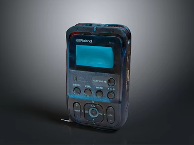 Ricoh Portable Digital Voice Recorder With Blue Screen And Control Buttons For Everyday Use 3d model