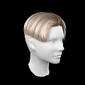 Game and Movie Character White Mannequin Head With Brown Blonde Gradient Short Hair